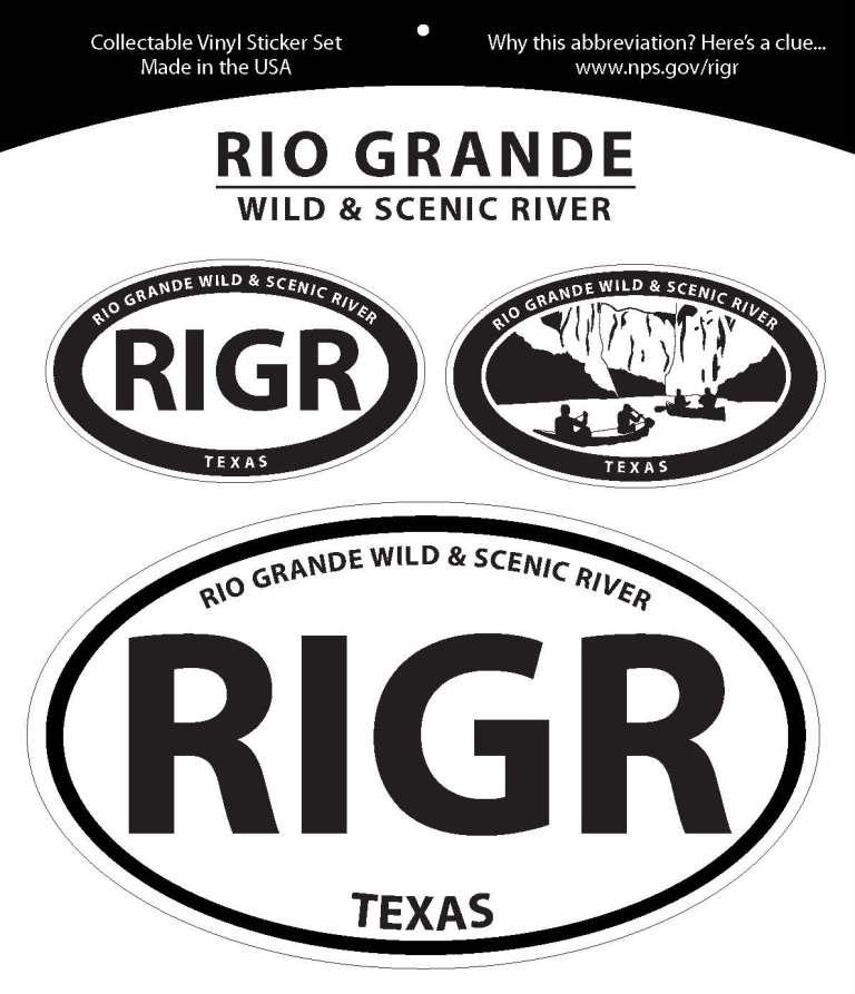 Rio Grande Wild & Scenic River Oval Decal Set - Click Image to Close